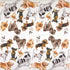 Paw Lunch Napkin 33cm Dogs Happiness