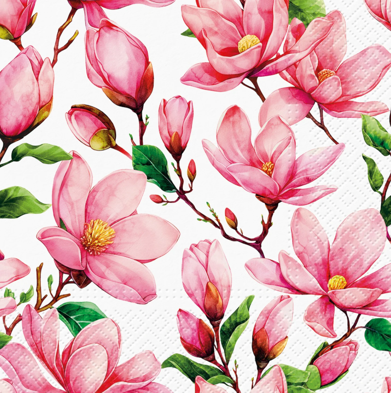 Paw Napkins 33cm Pink Bloom