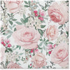 Paw Lunch Napkin 33cm Roses Glory Cream