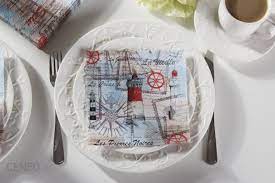Paw Luncheon Napkins 33cm Sea Breeze