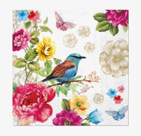 Paw Lunch Napkins 33cm  - Bird Of Paradise