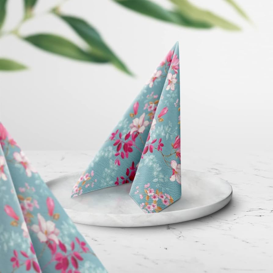 Paw Lunch Napkins 33cm Magnolia