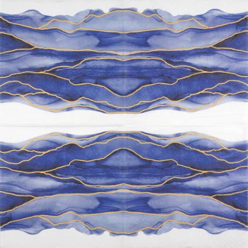 Paw Lunch Napkins 33cm Watercolor Waves