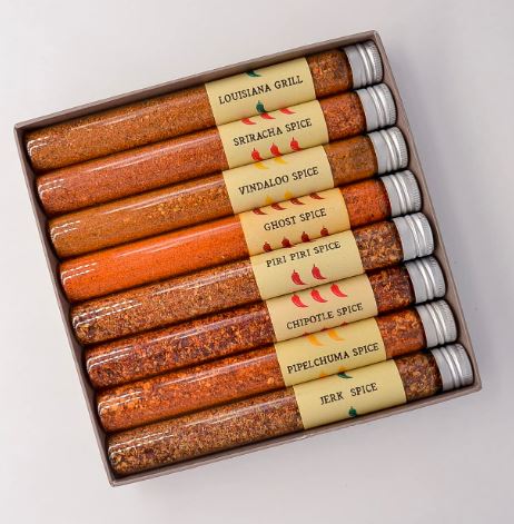 Eat.art Red Hot Chilli Addict | Gourmet Selection Of Fiery Red Hot Spice Blends | 8-pack Gift Set
