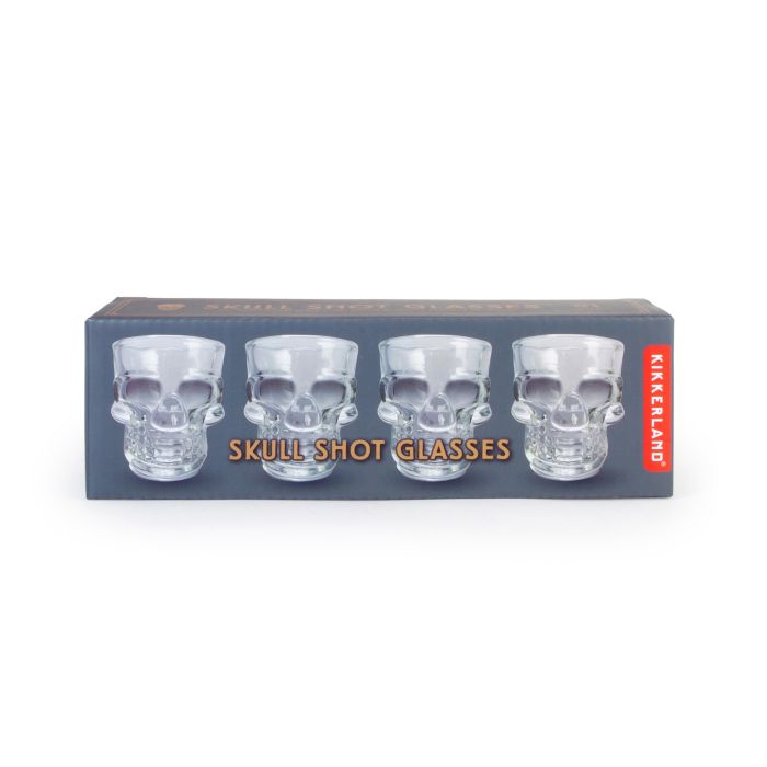Kikkerland Clear Shot Glasses, Set Of 4