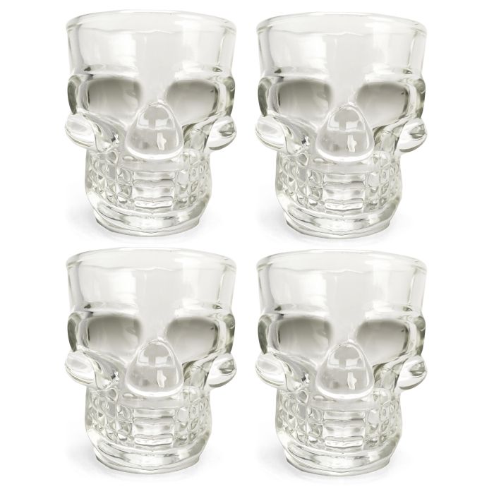 Kikkerland Clear Shot Glasses, Set Of 4