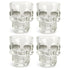 Kikkerland Clear Shot Glasses, Set Of 4