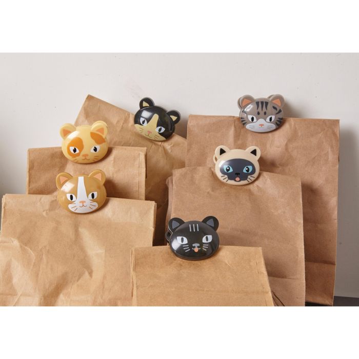 Cat Bag Clips - Set Of 6