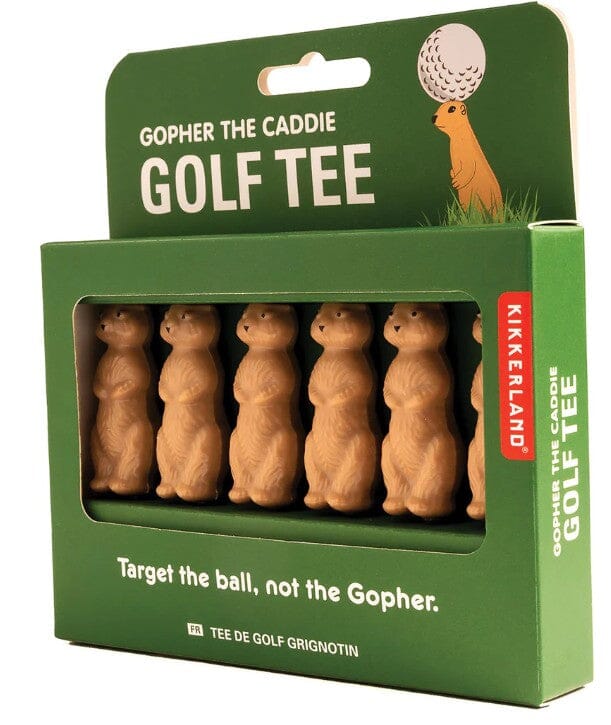 Kikkerland Design Golf-pher The Gopher Golf Tees, Set Of 6 Novelty Gifts The Cooks Kitchen 