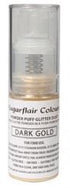 Sugar Flair Powder Puff Glitter Dust - Dark Gold Dusts and Powders The Cooks Kitchen 