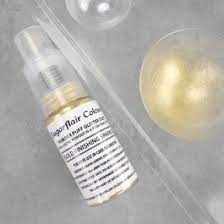 Sugarflair Pump Spray - Gold Finishing Sparkle Powder Puff Glitter