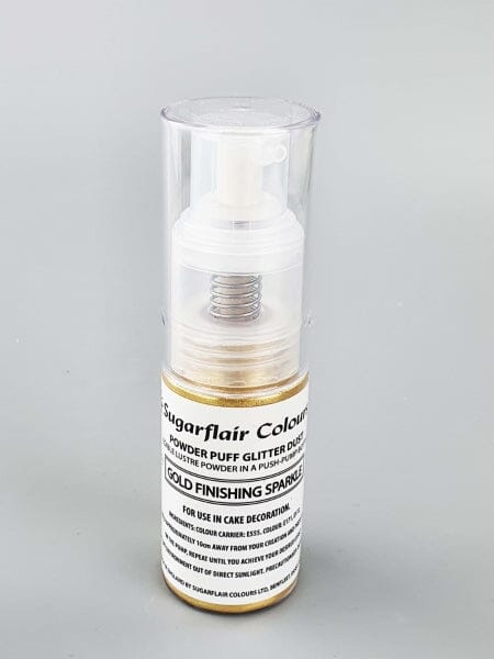 Sugarflair Pump Spray - Gold Finishing Sparkle Powder Puff Glitter Dusts and Powders The Cooks Kitchen 