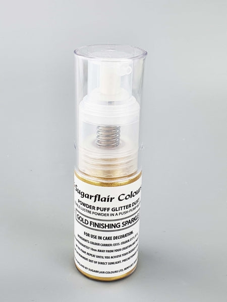 Sugarflair Pump Spray - Gold Finishing Sparkle Powder Puff Glitter