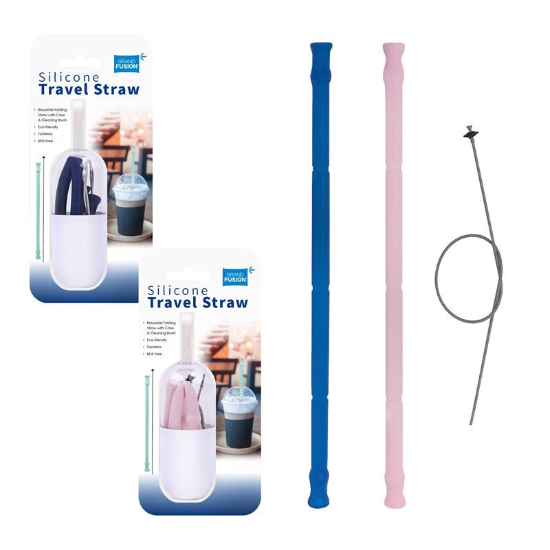 Silicone Travel Straw With Cleaner