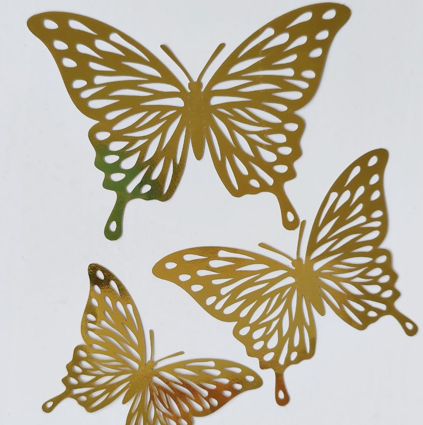Iconic Cake Art Gold Butterfly Topper - Type 2 Cake Toppers The Cooks Kitchen 