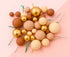 Iconic Cake Art Earth Tone And Gold Ball Topper Set 32pc Cake Toppers The Cooks Kitchen 