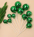 Iconic Cake Art Green Disco Balls 12pc Cake Toppers The Cooks Kitchen 
