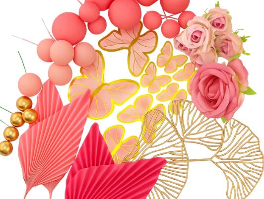 Iconic Cake Art Pink Floral Butterfly Topper Set Cake Toppers The Cooks Kitchen 