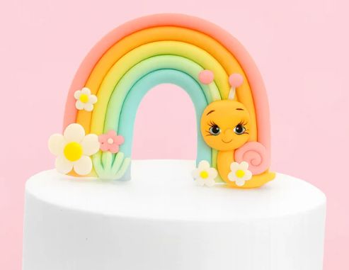Iconic Cake Art Rainbow Snail Topper Cake Toppers The Cooks Kitchen 