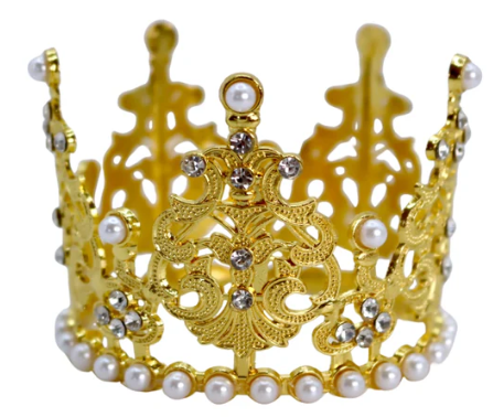 Iconic Cake Art Gold Crown Topper 7.5cm