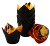 Iconic Cake Art 25pk Black Tulip Baking Cups