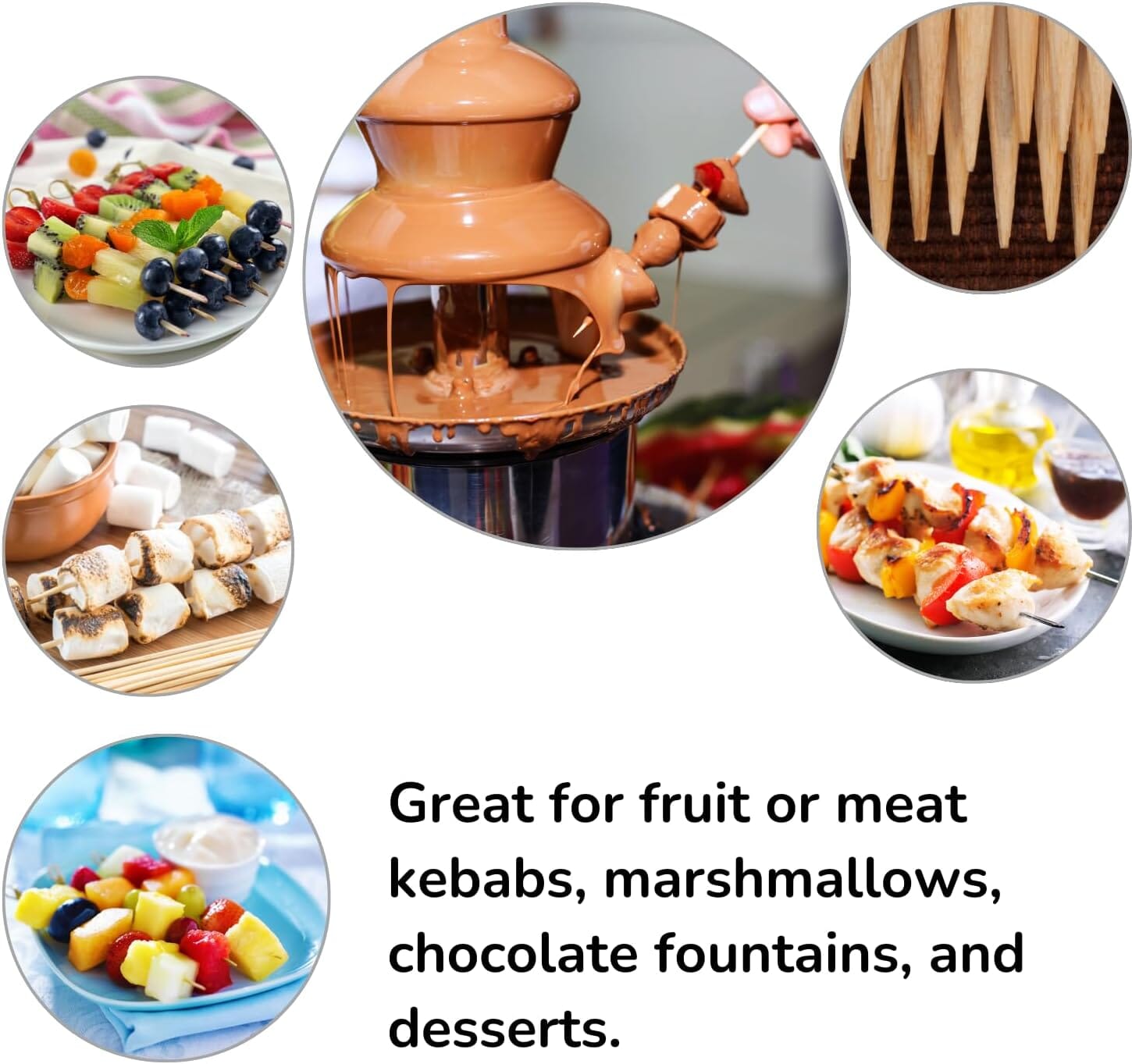 My Kitchen Addiction - 50pc Bamboo Skewers 25cm Misc - Food Preparation The Cooks Kitchen 