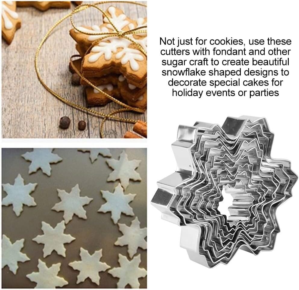 My Kitchen Addiction - Snowflake/tree Cookie Cutter - 9 Stainless Steel Pcs Cookie Cutters The Cooks Kitchen 