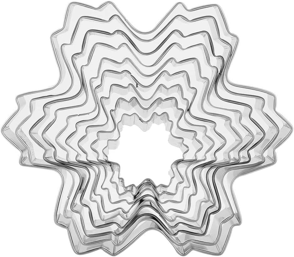 My Kitchen Addiction - Snowflake/tree Cookie Cutter - 9 Stainless Steel Pcs Cookie Cutters The Cooks Kitchen 