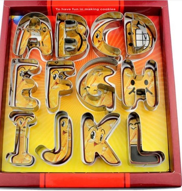 Kuki-fun Large Alphabet Cookie Cutters 26pc