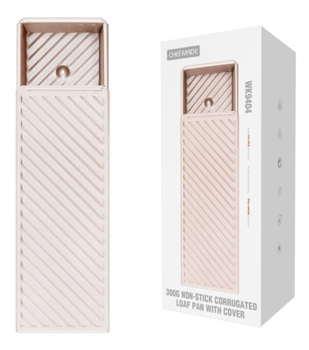 Chefmade Corrugated Loaf Pan With Cover 300g - 22cm