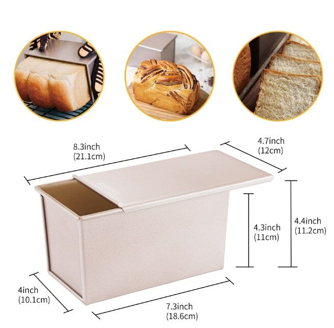 Chefmade Loaf Pan With Cover 450g - 21cm Loaf Pans The Cooks Kitchen 