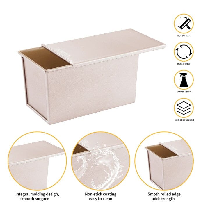 Chefmade Loaf Pan With Cover 450g - 21cm Loaf Pans The Cooks Kitchen 