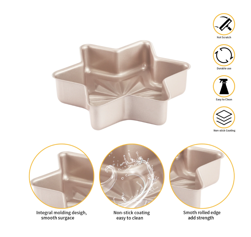 Chefmade Non-stick Star Shape Cake Pan 21 X 21cm