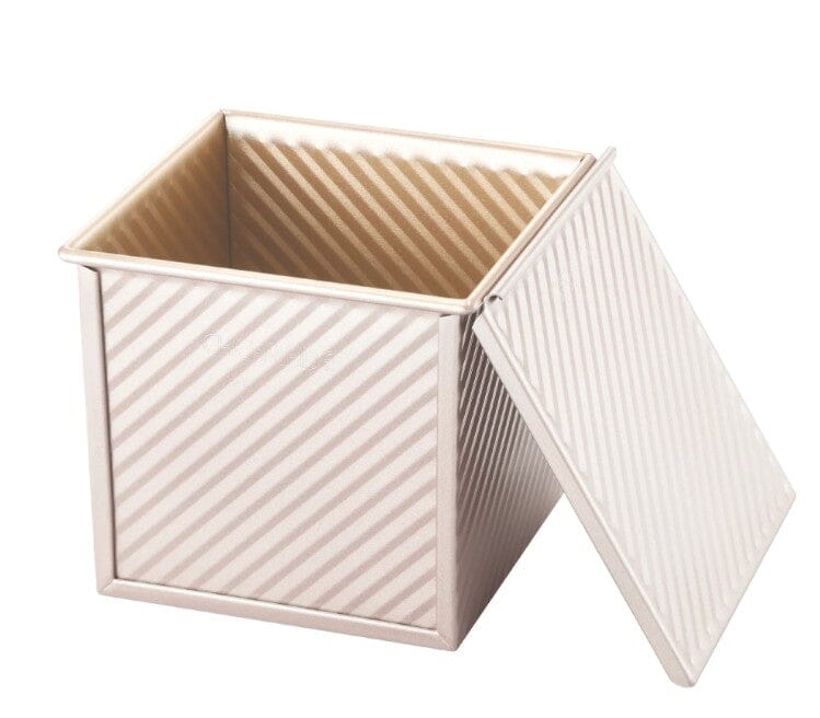 Chefmade Corrugated Square Loaf Pan With Cover 450g - 15cm