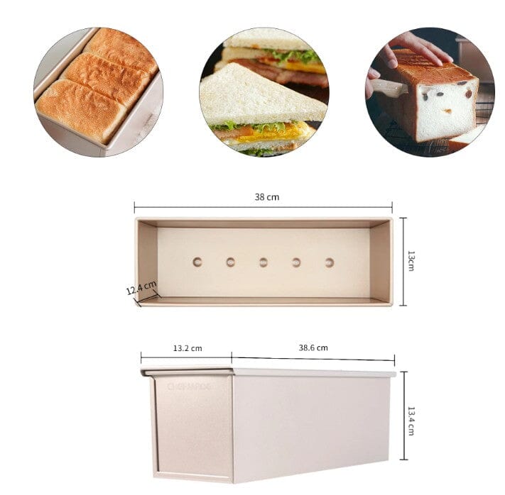 Chefmade Loaf Pan With Cover 1.2kg - 39cm Loaf Pans The Cooks Kitchen 