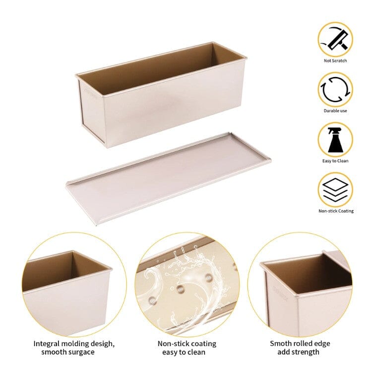 Chefmade Loaf Pan With Cover 1.2kg - 39cm Loaf Pans The Cooks Kitchen 