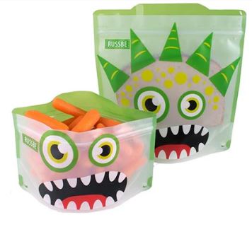 Russbe Snack/sandwich Bags S/4 - Green Monster
