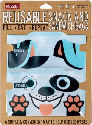 Russbe Snack And Sandwich Bags Set Of 4 - Dog Food Wrap Storage The Cooks Kitchen 