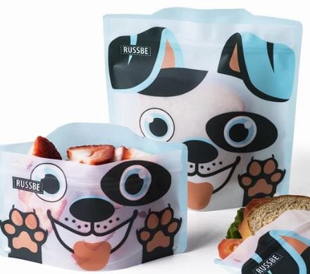Russbe Snack And Sandwich Bags Set Of 4 - Dog Food Wrap Storage The Cooks Kitchen 