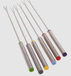 Fondue Forks - Stainless Steel Handles Set Of 6