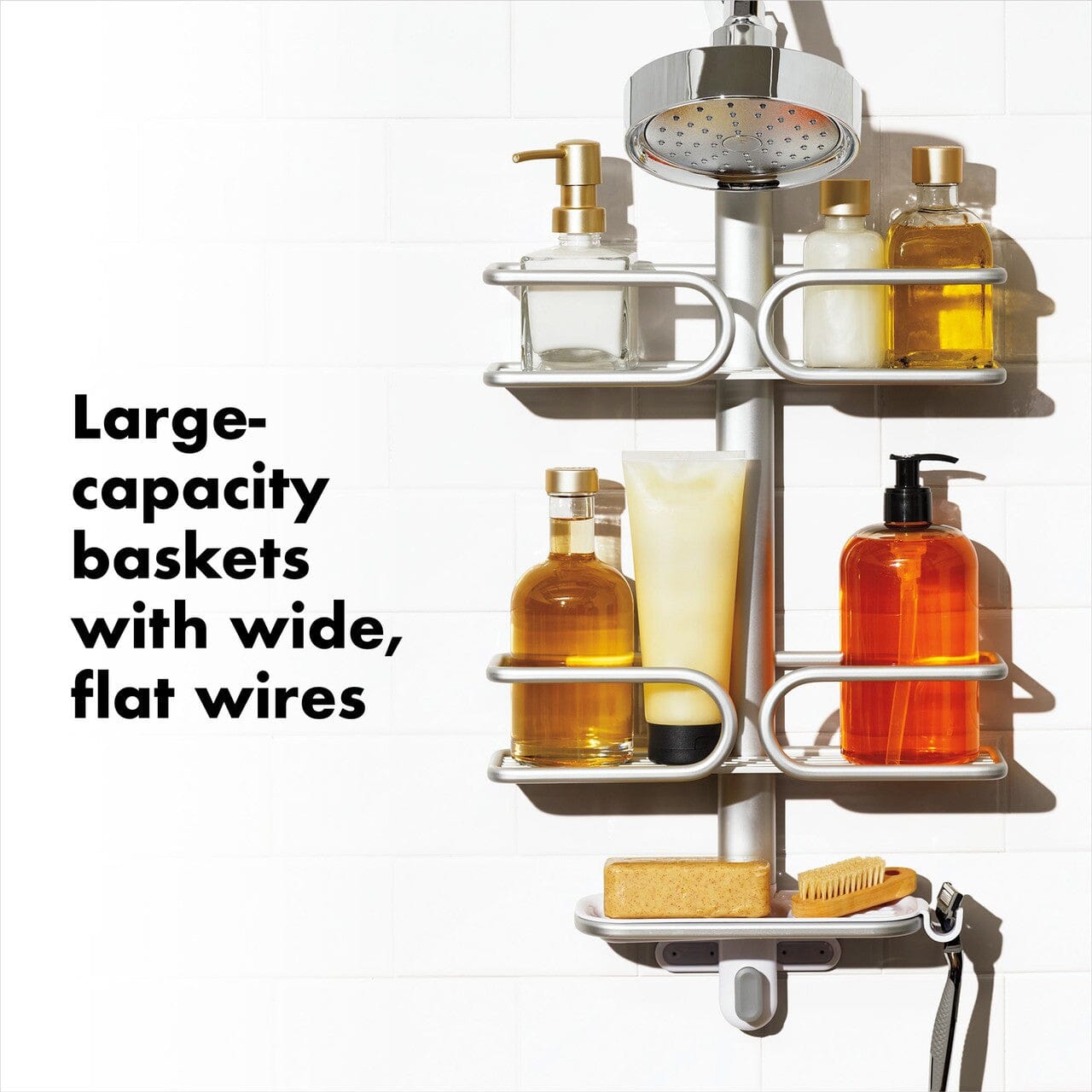 Oxo Good Grips 3 Tier Aluminium Shower Caddy General Storage The Cooks Kitchen Mandurah 