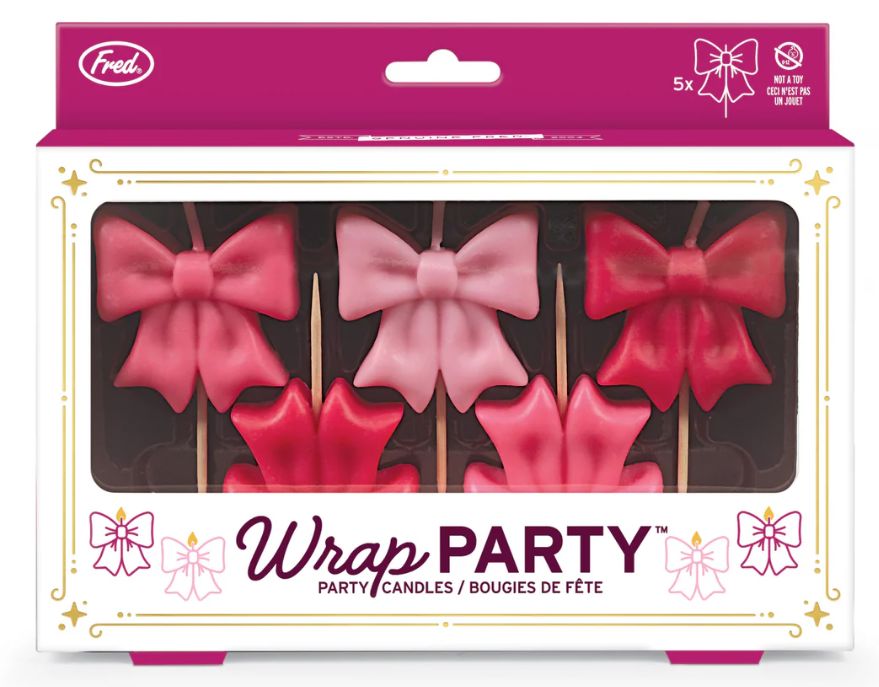 Fred Wrap Party Birthday Candles - 5pcs Set Pink Candles The Cooks Kitchen 