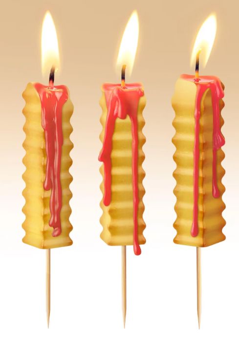 Fred Hot And Crispy Birthday Candles - 6pc Set Candles The Cooks Kitchen 