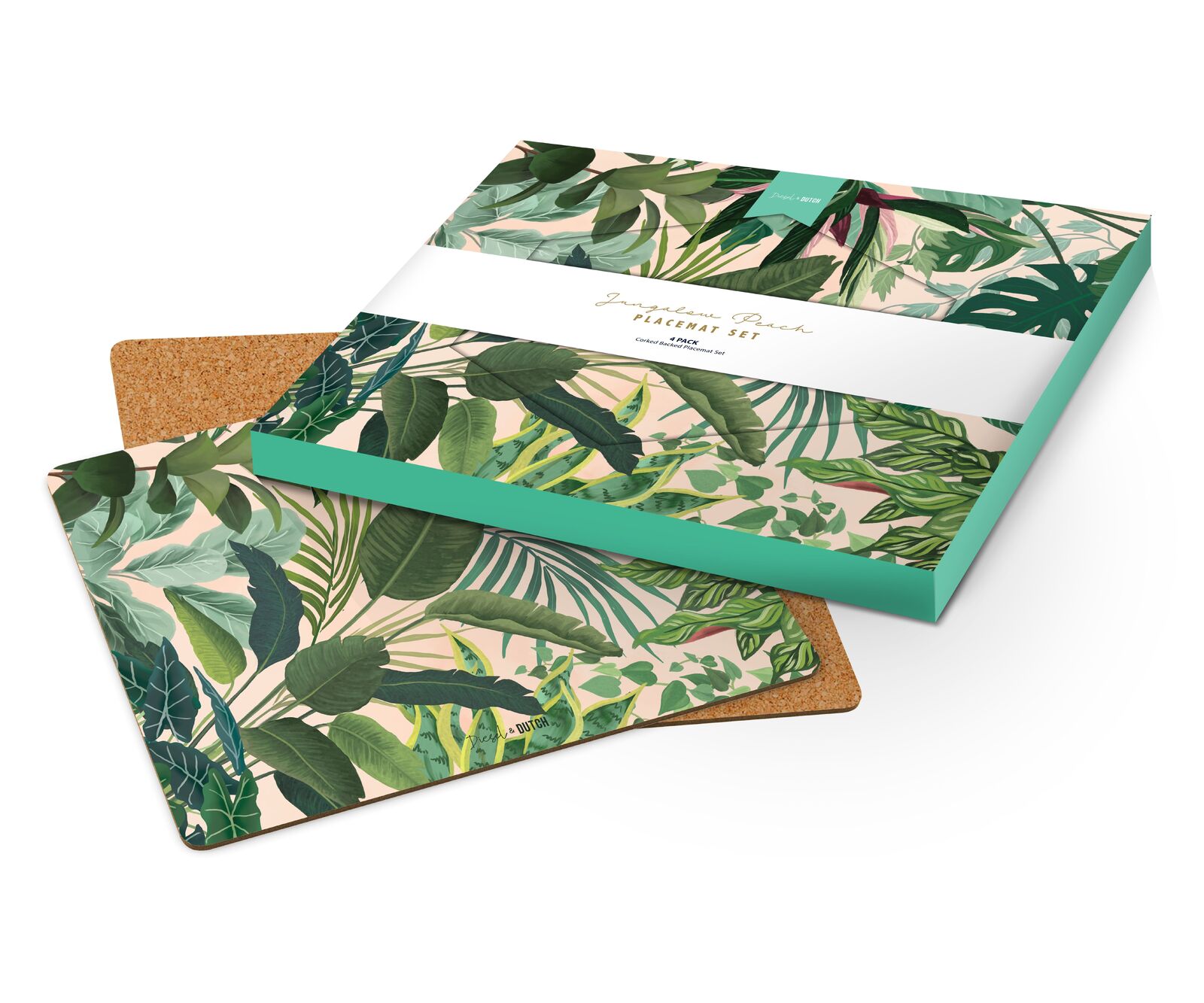 Diesel & Dutch - Jungalow Peach Placemats - Set Of 4