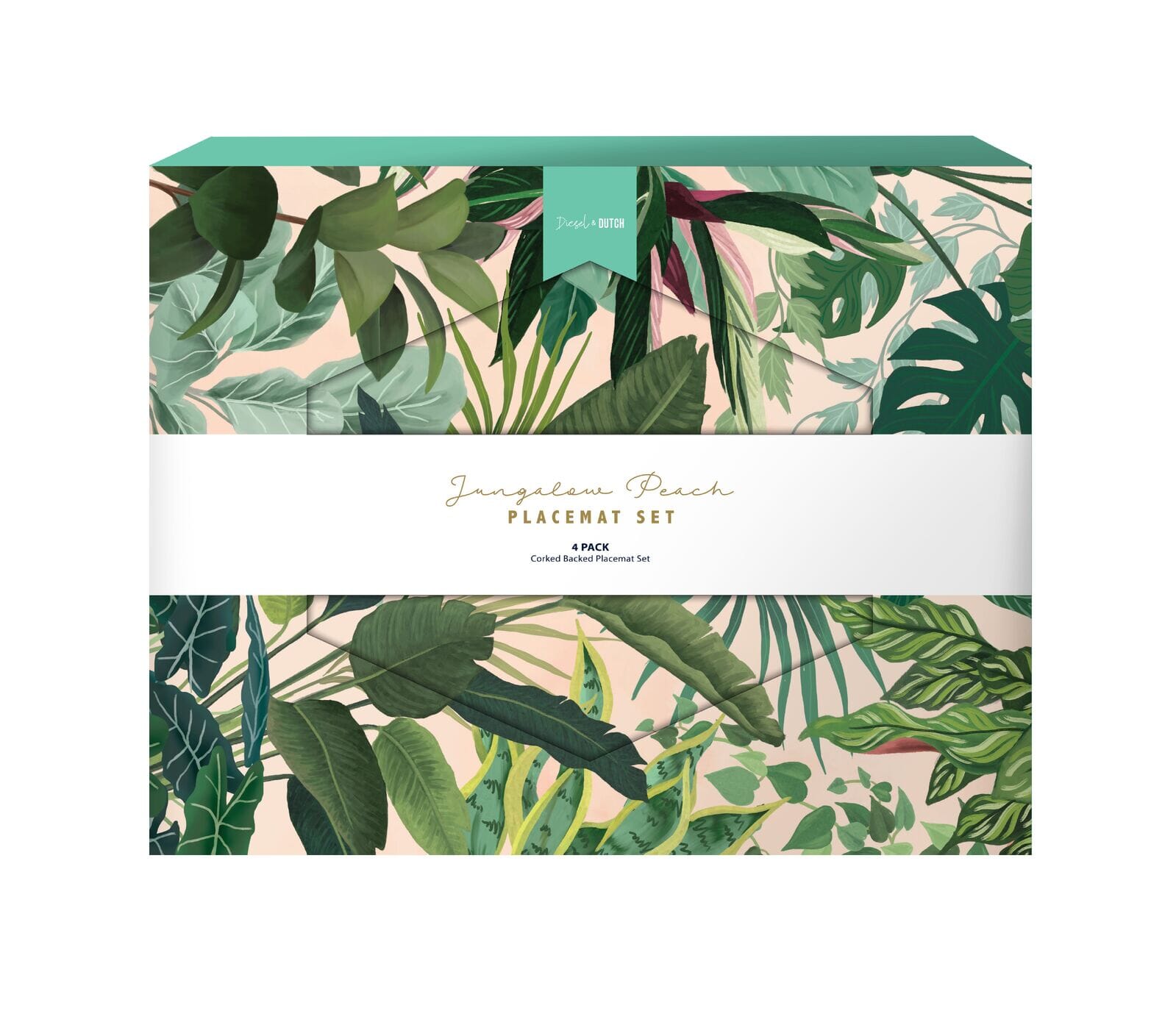 Diesel & Dutch - Jungalow Peach Placemats - Set Of 4 Placemats & Coasters The Cooks Kitchen 