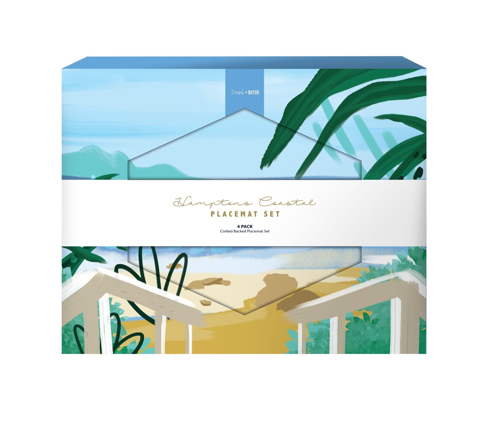 Diesel & Dutch Hamptons Coastal Placemat Set 4 Placemats & Coasters The Cooks Kitchen Mandurah 