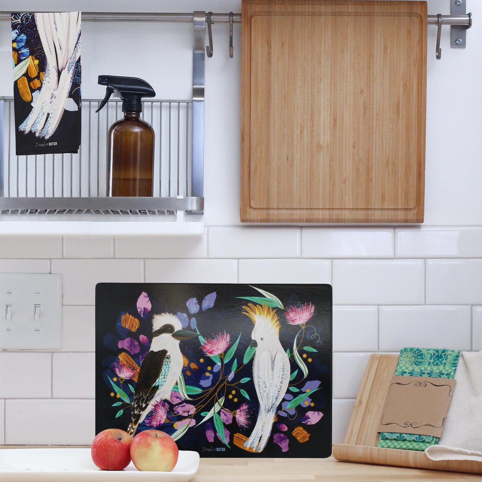 Diesel & Dutch - Australian Birds Serving Board Set - Set Of 2 Placemats & Coasters The Cooks Kitchen 