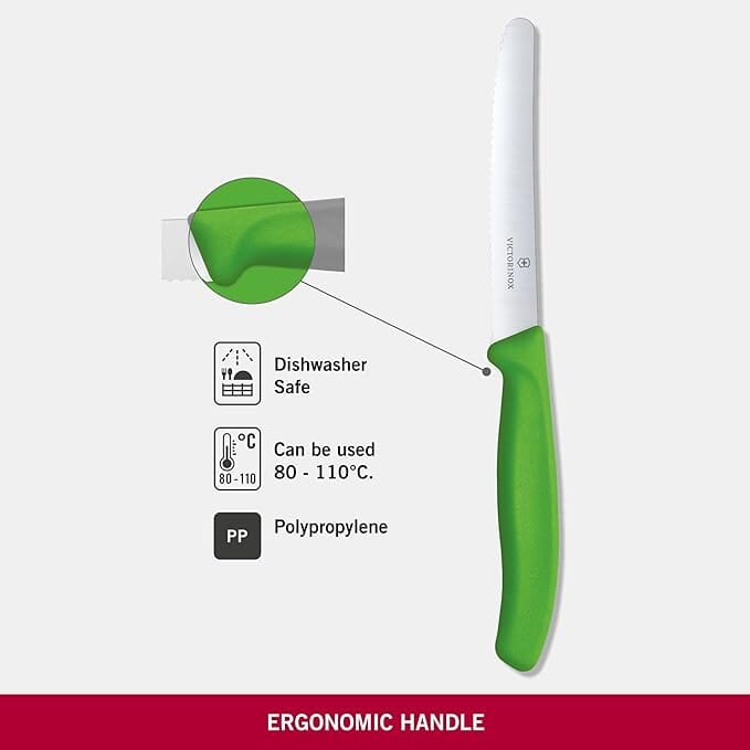 Victorinox Swiss Classic Tomato And Table Knife - Green Loose Cutlery The Cooks Kitchen Mandurah 