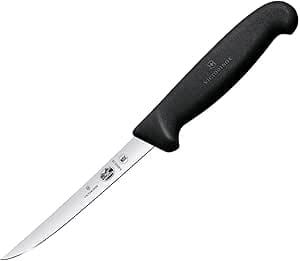 Victorinox Extra Narrow Flexible Boning Knife 15cm Black Fibrox Handle Butchering Knives The Cooks Kitchen 