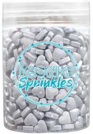 Silver Sweet Hearts Sprinkles